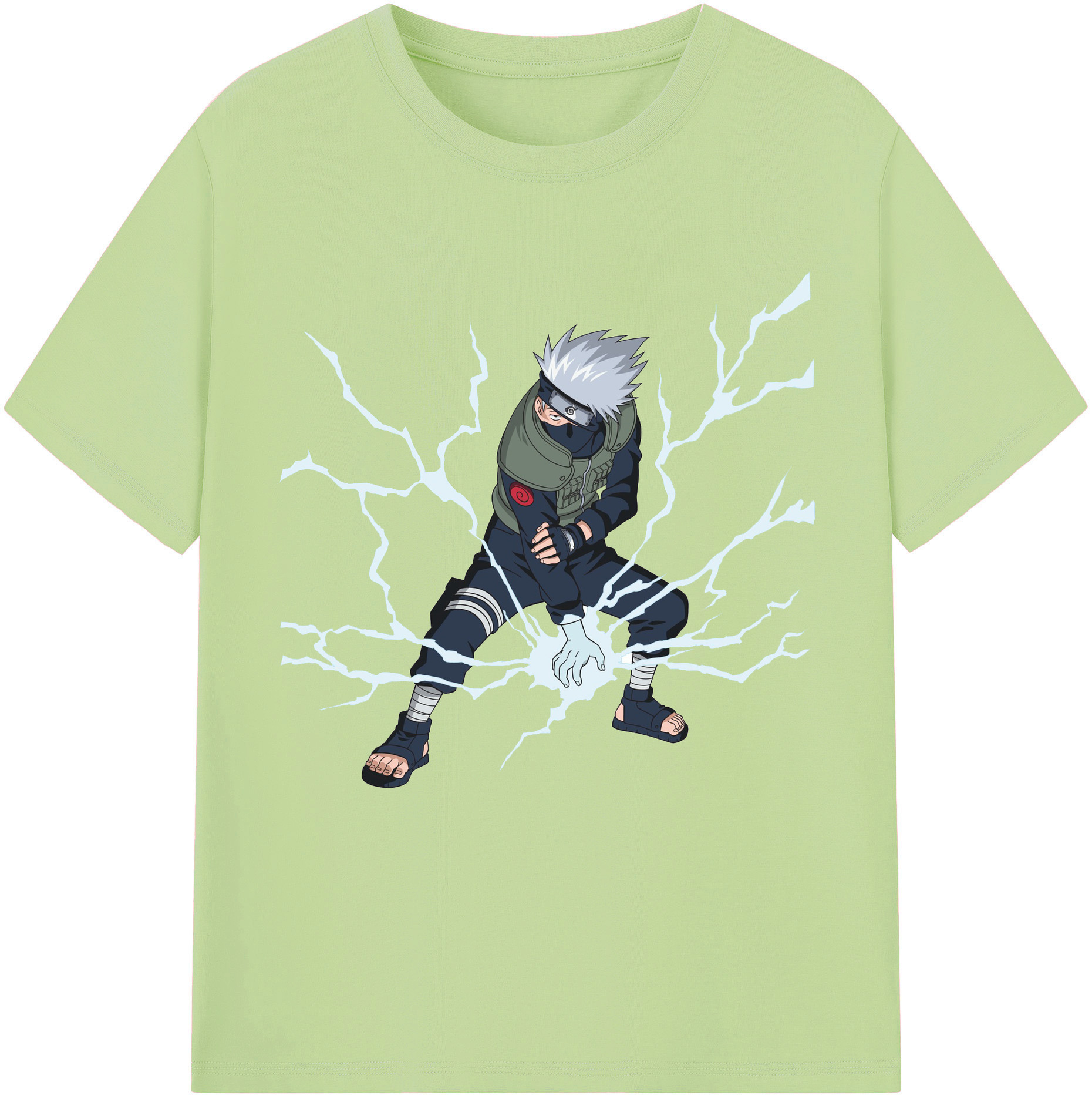 NARUTO -ナルト- はたけ カカシ Hatake Kakashi 綿100％半袖Tシャツ（フロントプリント）